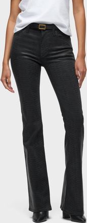 Hudson High Rise Bootcut Jeans In Black Snake