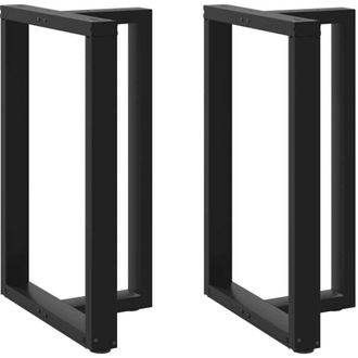 vidaXL Patas Para Mesa De Bar En Forma De T (2 Unidades), Color Negro, 60 X 35 X (90-91) Cm, Acero Vidaxl
