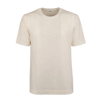 C.P. Company T-Shirts, male, White, Size: XL Knitwear Crew Neck