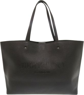 Jimmy Choo London Black Leather Tote Bag (Pre-Owned)