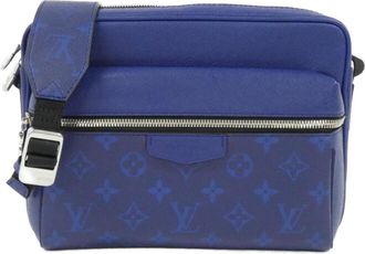 Louis Vuitton Cobalt Coated Canvas Leather Shoulder Bag (Pre-Owned)