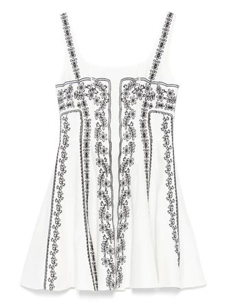 Maje embroidered-strap mini dress - White
