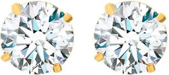 Mauli Jewels 4.00Ct 14K Gold GRA Certified D-VVS1 Round white Moissanite Diamond Screw Back Studs Earrings for women