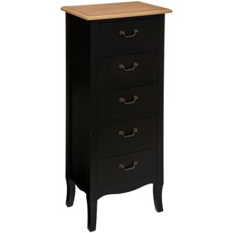 Atmosphera Chiffoniera nera chrysa 5 cassetti Atmosphera cr&eacute;ateur dint&eacute;rieur