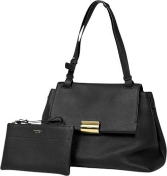 Ferragamo Pre-owned Handbags, female, Black, Size: ONE SIZE Pre-owned Shoulder Bag