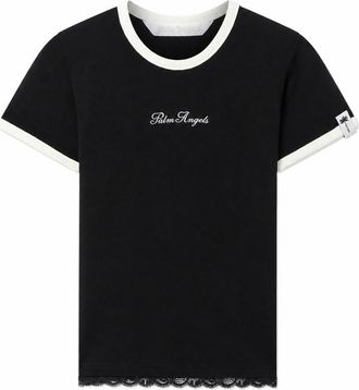 Palm Angels Black Logo Crew Neck T-Shirt