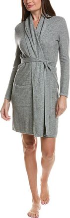 Sofiacashmere Sofiacashmere Herringbone Wool & Cashmere-Blend Robe