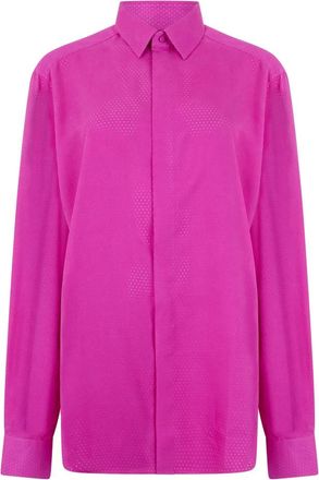 Tom Ford Zijden Brokaat Overhemd - Heren - Casual Overhemden - Roze - XL - Overhemden