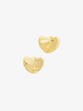 Michael Kors Puffy Heart Huggie Earrings