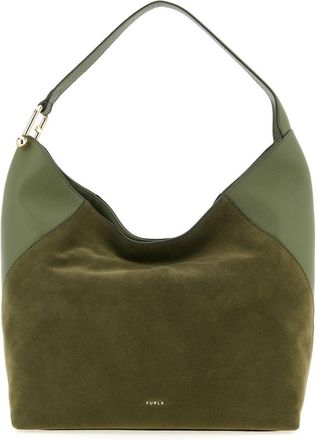 Furla Green Lara Medium Shoulder Bag