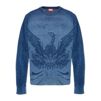 Diesel Sweatshirts, male, Blue, Size: 2XL Sweater K-Fenicol