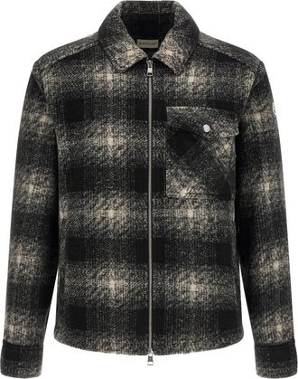 Moncler Grey Regular Zip Up Overshirt