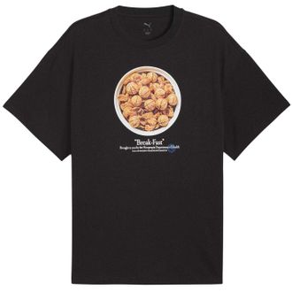 Puma Hootopia-T-shirt voor heren met Break Fast-opdruk (Zwart)