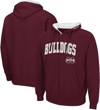 Colosseum Mens Colosseum Maroon Mississippi State Bulldogs Arch & Logo 3.0 Full-Zip Hoodie at Nordstrom, Size Large