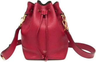 Fendi Tweedehands leren schoudertassen - Dames - Vintage Tas - Rood - ONE Size - Leer - Vintage
