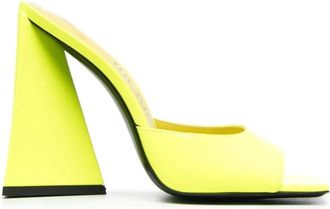 The Attico Gele hoge hakken muiltjes - Dames - Muiltjes - Geel - 37 EU - Schoenen