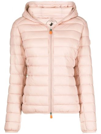 Save The Duck Daisy hooded puffer jacket - Pink