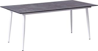 Beliani Garden Dining Table TOLENTINO 180 cm 90 cm Stone Effect Grey
