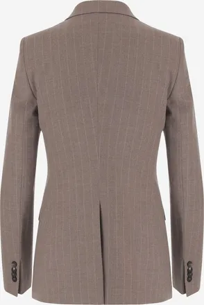 Tagliatore Womens Jacket Stretch Wool Beige