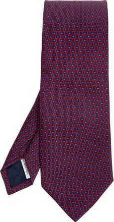 Ferragamo Accessoires, Heren, Rood, ONE Size, Zijden Stropdas