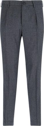 Incotex Tailored Grey Virgin Wool Chinos