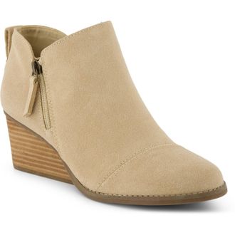 Toms Toms Goldie Textile Womens Sand Heeled Ankle Boots - Tan - Size UK 6