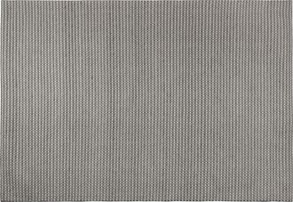 Beliani Beliani - Alfombra Gris Oscuro De Lana Y Poli&eacute;ster 140 X 200 Cm Tejida A Mano Dise&ntilde;o Cl&aacute;sico Kilis