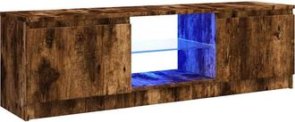 vidaXL Vidaxl - Mueble De Tv Con Luces Led Roble Ahumado 120x30x36 Cm