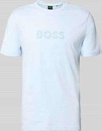 HUGO BOSS Regular Fit T-Shirt aus reiner Baumwolle Modell TS_TERRACE in Aqua, Gr&ouml;&szlig;e XXXL