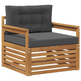 vidaXL Sof&aacute; De Exterior Madera De Acacia S&oacute;lida Y Poli&eacute;ster Vidaxl