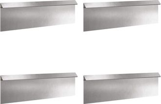 vidaXL Valla Para Caracoles 4 Pcs Plateado 100 X 3,5 X 25 Cm Vidaxl