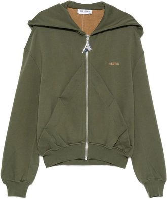 The Attico Logo-embroidered Zip-up Hoodie