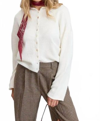 Mimosa Lightweight Button-Down Cardigan In Ivory