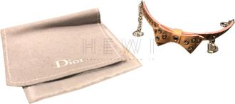 Dior Leather Bow Charm Bracelet