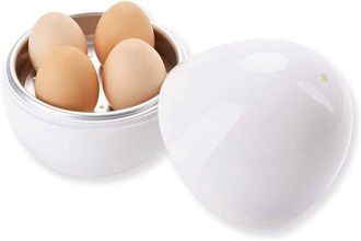 No Brand Cocedor De Huevos Para 4 Huevos - Para Microondas - Para Huevos Duros O Pasados Por Agua - Para Cocinar Al Vapor R&aacute;pidamente - Apto Para Lavavajillas 