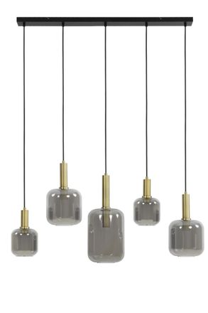 Light & Living L&aacute;mpara Colgante - Lekar - Bronce - Vidrio - Light&living