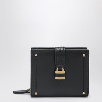 Chlo&eacute; Paddington square wallet in black leather