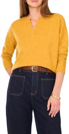 Vince Camuto Drop Shoulder V-Neck Sweater in Amber at Nordstrom Rack, Size Small