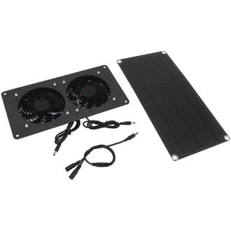 OEM Ventilador Extractor Profesional De 10 W Con Energ&iacute;a Solar, Doble Ventilador De Alta Eficiencia, Ventilador De Ventilaci&oacute;n Solar Para Invernadero, Cob