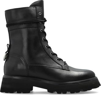 Michael Kors Schoenen, Dames, Zwart, 40 1/2 EU, Leer, Caleb Enkellaarsjes