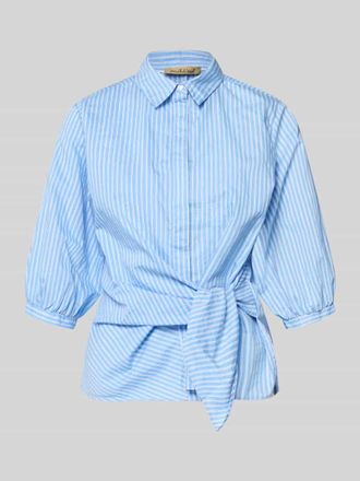 Smith & Soul Regular Fit Bluse mit Knotendetail in Hellblau, Gr&ouml;&szlig;e XXL