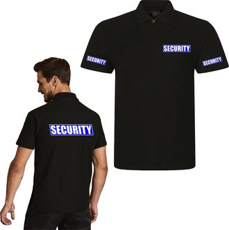 Generic Printed All Sides Printed Security Polo Shirt Tee Top Guard Bouncer Bodyguard Workwear Gift Top (Black, XL, x_l)