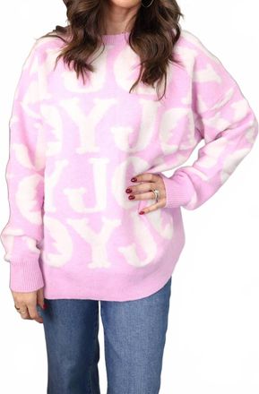 Peach Love California Joy Oversized Sweater In Pink