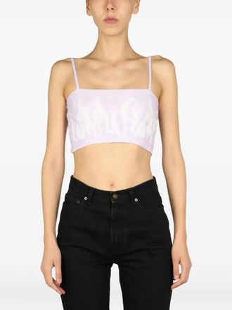 Vision Of Super flame-print top - Purple