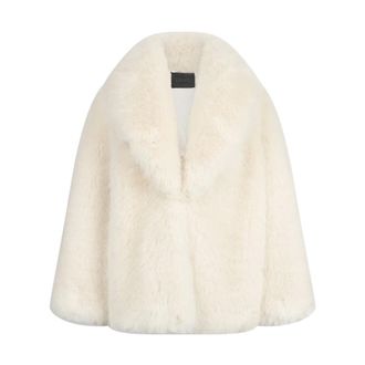 Liu Jo Faux Fur & Shearling Jackets, female, Beige, Size: M Faux fur coat