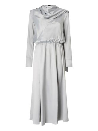 Pinko Gedrapeerde crêpe jurk - Grijs