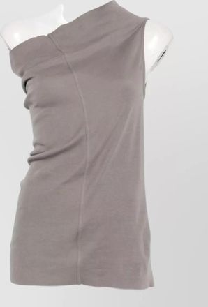 Rick Owens cotton asymmetric one-shoulder sleeveless top