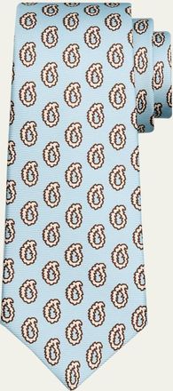 Kiton Mens Paisley 7-Fold Silk Tie