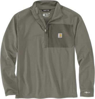 Carhartt Work in Progress Mock Neck Half-Zip T-Shirt Longsleeve f&uuml;r Herren | grau