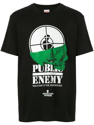 SUPREME T-shirt met print - Zwart